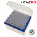 100-1000µl Pipette Tips, Natural, Racked, Bevelled, Low Retention, Pre-Sterilised