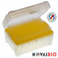 1-200µl Pipette Tips, Natural, Racked, Bevelled, Low Retention, Non-Sterilised