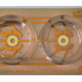 ECIS 2 well chamber with 4 independent sets of 10 circular electrodes (0.49 sqr.mm total area) per well. Lexan substrate