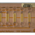 ECIS six channel flow chamber with 10 circular electrodes (0.49 sqr.mm total area) per channel. Lexan substrate. 0.66 mm channel height.