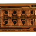 ECIS 8 well chamber with ten circular electrodes (0.49 sqr.mm ) Lexan substrate