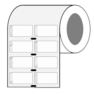 Thermal Transfer Printable Labels - Self-laminating Polyester - 38.1mm x 19.05mm