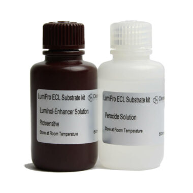 LumiPRO ECL substrate kit: 50ml Luminol/enhancer solution; 50ml Peroxide solution