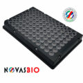 96-well 0.1ml PCR Plates, Low Profile, Skirted, Black frame, Clear wells