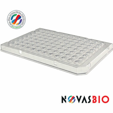 Hard shell 96-well PCR plate. 0.1ml Semi-skirted, Low Profile, Clear frame, Clear wells