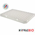 Hard shell 96-well PCR plate. 0.1ml Semi-skirted, Low Profile, White frame, White wells