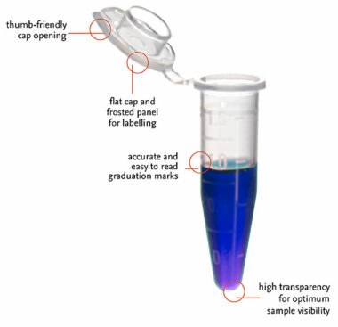 1.5ml MicroCentrifuge Tubes, Colours B/G/O/R/V/Y, Bulk, Non-Sterile