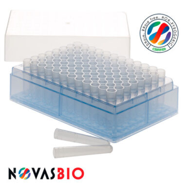 1.1ml Mini Tube, Single Tubes, Natural, Racked (96 Tube-Slot), Non-Sterile