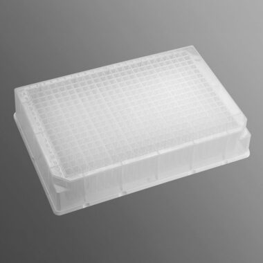 384-well Clear V-Bottom 240 µL Polypropylene Deep Well Not Treated Plate, 5 per Pack, Sterile