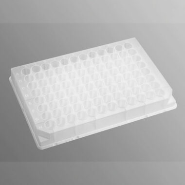 96-well Clear Round Bottom 550 µL Polypropylene Deep Well Plate, 10 per Pack, Nonsterile