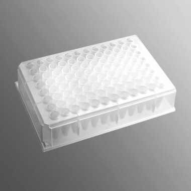 96-well Clear V-Bottom 600 µL Polypropylene Deep Well Plate, 5 per Pack, Sterile