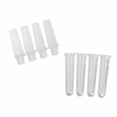 0.1mL Polypropylene PCR Tube Strips and Caps, 4 Tubes/Strip, 4 Caps/Strip, Clear, Nonsterile