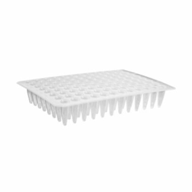 96-well Flat Top Polypropylene PCR Microplate, No Skirt, Clear, Nonsterile