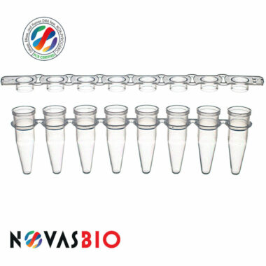 0.2ml 8-Strip PCR Tubes and Flat Frosted Caps