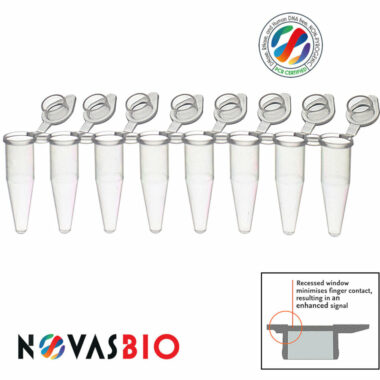 0.2ml PCR 8-Strip Tubes, Individual Caps