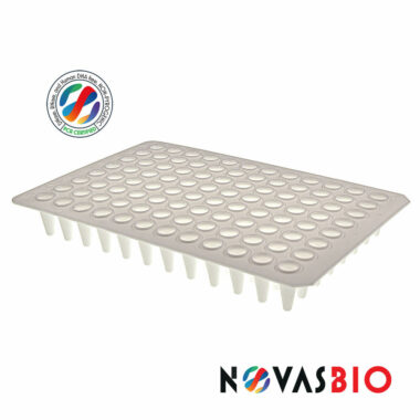 96 Well PCR Plate, No Skirt, Low Profile, Flat Top, White