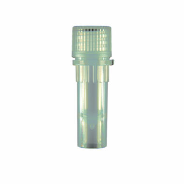 0.5 mL Self Standing Conical Screw Cap Microcentrifuge Tube and Cap, with O-ring, Polypropylene, Clear Cap, Sterile