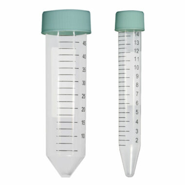 15 mL polypropylene (PP) Centrifuge Tubes, Conical bottom with Screw Cap, Bulk Packed, Sterile, 25/Sleeve, 500/Case