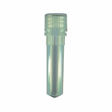 2.0 mL Conical Screw Cap Microcentrifuge Tube and Cap, with O-ring, Polypropylene, Clear Cap, Sterile