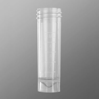 5 mL Self Standing Screw Cap Transport Tube with Blue Cap, Clear, Nonsterile, 1000 Tubes and Caps/Case