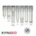 0.5ml Extended Self Standing Clear Tube Cap, with Yellow Screw Cap, Non-Sterile, Unassembled