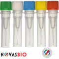 0.5ml Extended Self Standing Clear Tube Cap, with Yellow Screw Cap, Non-Sterile, Unassembled