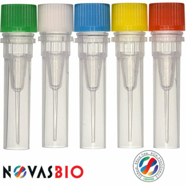 0.5ml Extended Self Standing Clear Tube Cap, with Yellow Screw Cap, Non-Sterile, Unassembled