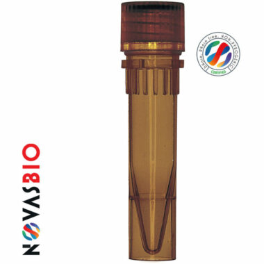 1.5ml Self Standing Screw Cap Tube, Amber, with Brown Screw Cap, Non-Sterile, Unassembled