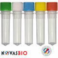 2.0ml Conical Bottom Screw Cap Tube, Clear, with Red Screw Cap, Non-Sterile, Unassembled