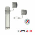 0.5ml Extended Self Standing Clear Tube Cap, with Yellow Screw Cap, Non-Sterile, Unassembled