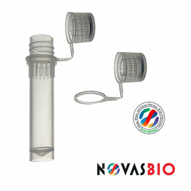 0.5ml Extended Self Standing Clear Tube Cap, with Yellow Screw Cap, Non-Sterile, Unassembled