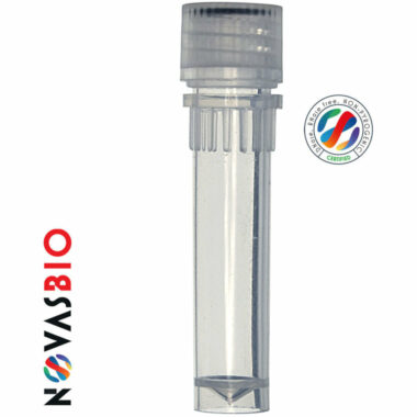 2.0ml Self Standing Screw Cap Tube, Clear, with Clear Screw Cap, Non-Sterile, Unassembled