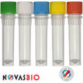 2.0ml Self Standing Screw Cap Tube, Clear, with Red Screw Cap, Non-Sterile, Unassembled