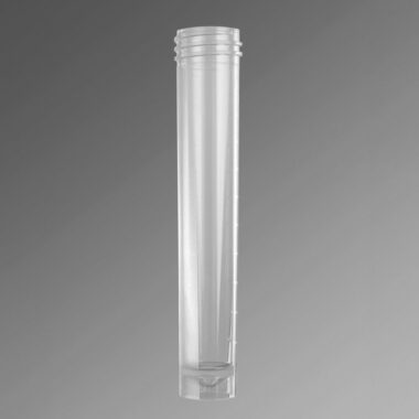 10 mL Self Standing Screw Cap Transport Tube, Clear, Nonsterile, 250 Tubes/Pack, 8 Packs/Case