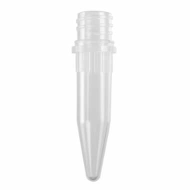 1.5 mL Conical Screw Cap Tubes Only, Polypropylene, Clear, Nonsterile, 500 Tubes/Pack, 8 Packs/Case