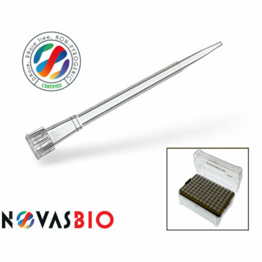 0.5-10µl Pipette Tips, Extended Length, Natural, Racked, Pre-Sterilised