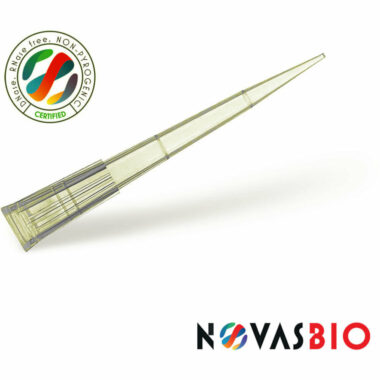 1-200µl Pipette Tips, Yellow, Bulk, Fine-Point, Non-Sterile.