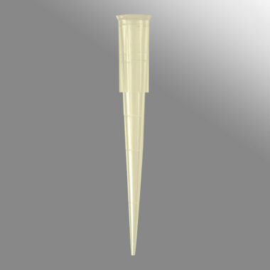 200 µL Universal Fit Pipet Tips, Beveled, Graduated, Yellow, Bulk Pack, 1000 Tips/Pack, 20 Packs/Case