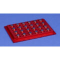 Magnetic Separation Plate for 96 Well PCR Microplates Full Skirted, 24 Protruding Magnetic (52 MGO) Cylinders, Step Down Edge, SLAS Footprint, No Registration Base