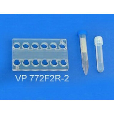 Polycarbonate Tube Rack for 10 & 15 ml Tubes, Mates to VP 772F2M-1 & VP 772F2M-1B, SLAS Footprint