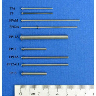 2.36 mm Diameter E-Clip Style Floating Pin with Blunt tip, Hydrophobic