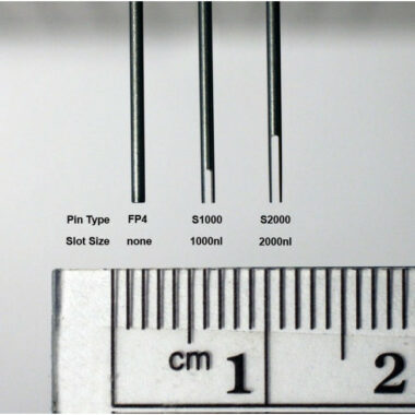 0.914 mm Diameter Tube Style Floating Pin with 2000 nl Slot tip, 17 mm exposed, Hydrophobic