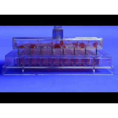 8 Channel Aspiration or Dispensing Manifold on 9 mm centers and 14 mm long for Microplates, Polycarbonate Barrel