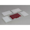 Magnetic Separation Plate for 96 Well PCR Microplates Full Skirted, 24 Magnetic (52 MGO) Cylinders, 96 Chamfered holes for PCR Tubes to Seat Deeper, Step Down Edge, SLAS Footprint, No Registration Base