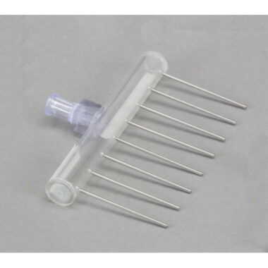 8 Channel Aspiration or Dispensing Manifold on 9 mm centers and 30 mm long for Microplates, Polycarbonate Barrel