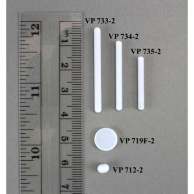 PTFE Encapsulated Stainless Steel Oval Stirrer for 96 Round Bottom Well Microplates, DIM 3.57 mm x 3.70 mm x 4.85 mm