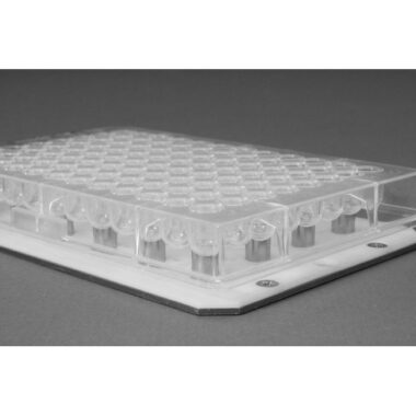 Magnetic Separation Plate for 96 Well Round Bottom and Deep Well Microplates, 24 Magnetic (52 MGO) Posts, White Polycarbonate Frame, SLAS Footprint, No Registration Base