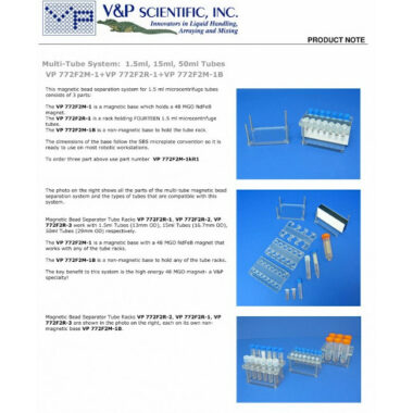 Polycarbonate Magnetic Separation Frame Holding 1 NdFeB Magnet (127 x 25.4 x 25.4 mm), SLAS Footprint