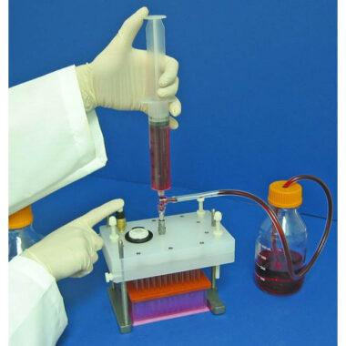 96 Channel Dispensing Manifold on 9 mm Centers and 45 mm Long for Microplates