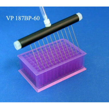 12 Channel Aspiration or Dispensing Manifold on 9 mm centers and 60 mm long for Microplates, Polypropylene Barrel